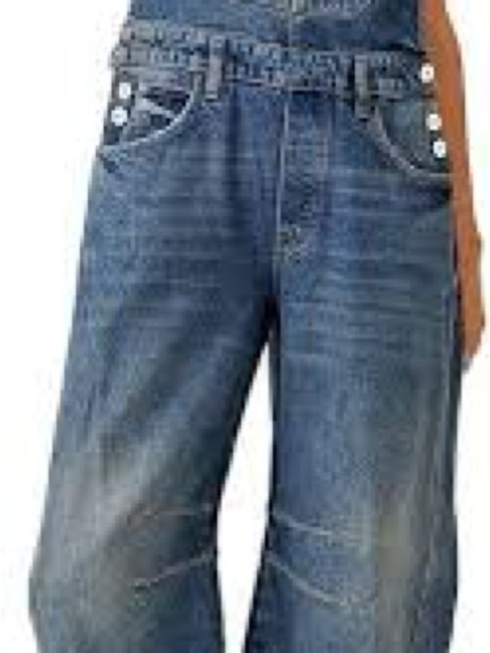 Source Unknown Blue Women's Denim Barrel Overalls